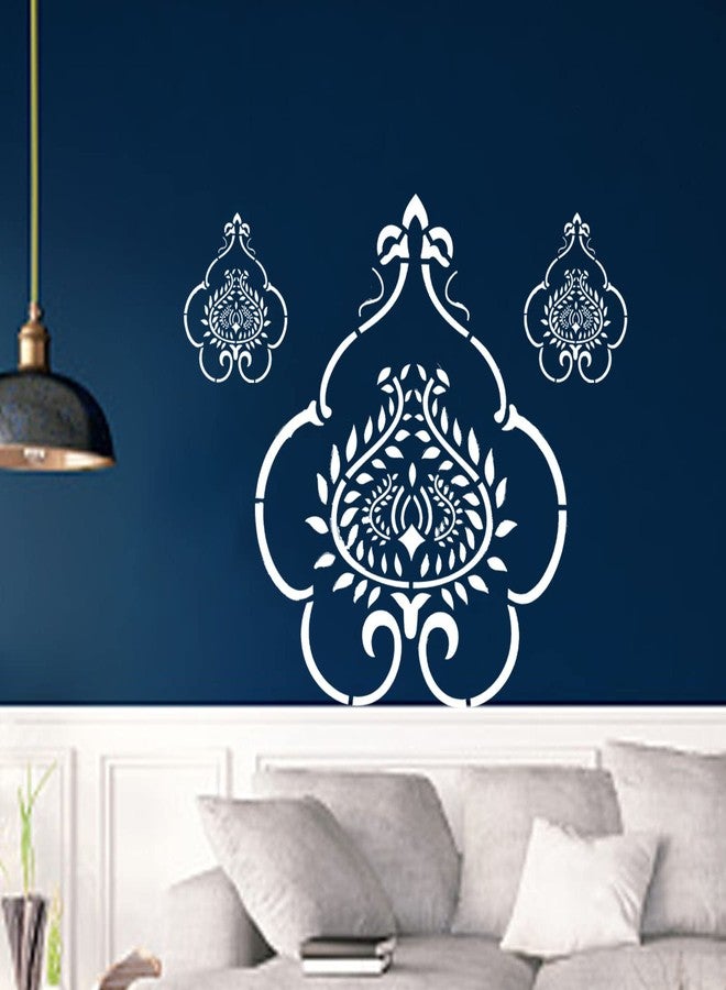 ARandNJ مجموعة قوالب ARandNJ للرسم على الجدران (عبوة واحدة، المقاس: 16 × 24 بوصة) - تصميم مستوحى من فن ميواري، قابلة لإعادة الاستخدام، مناسبة لتزيين جدران المنزل - Image 1
